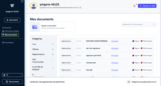 Consulter vos documents sur WealthConnect